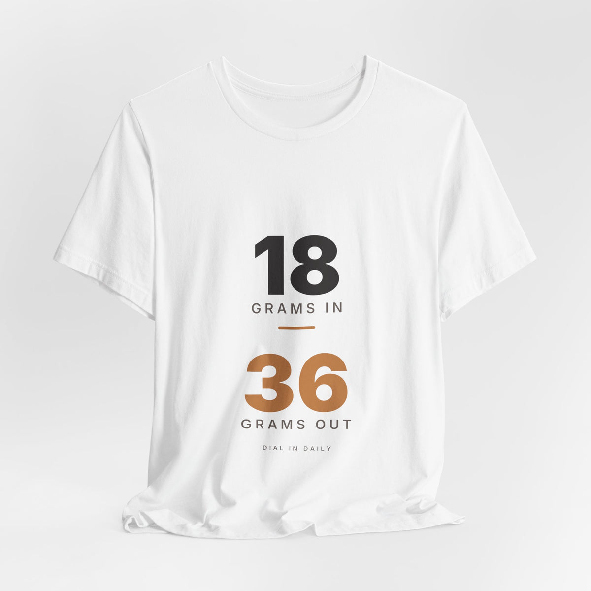 18 In 36 Out Espresso Ratio Shirt | 1:2 Brew Ratio Home Barista Tee