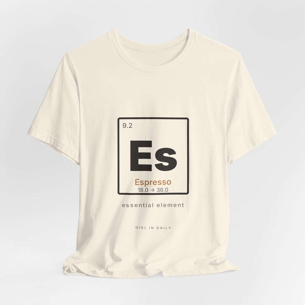 Es Espresso Element Shirt | Periodic Table Coffee Tee for Home Baristas