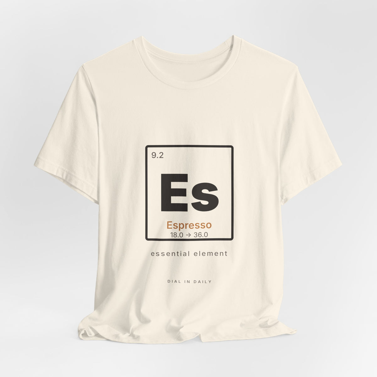 Es Espresso Element Shirt | Periodic Table Coffee Tee for Home Baristas