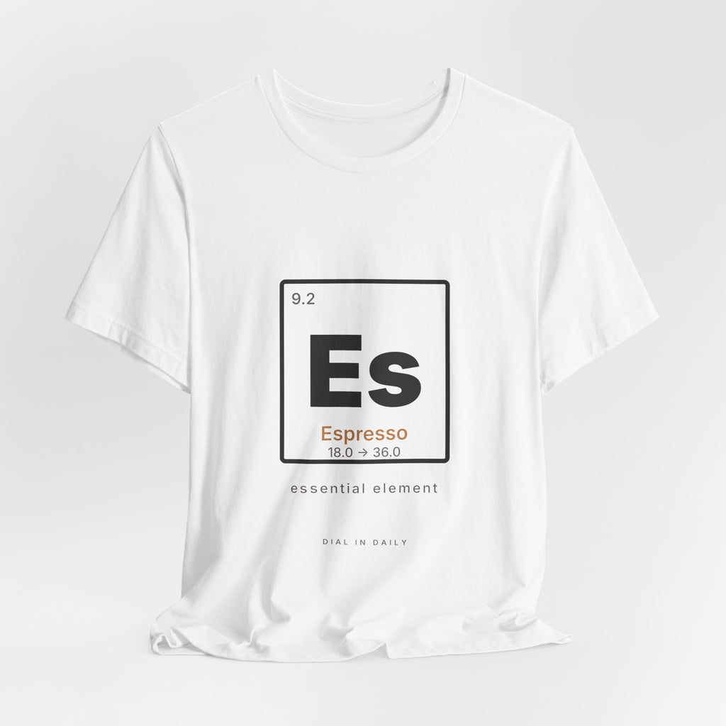 Es Espresso Element Shirt | Periodic Table Coffee Tee for Home Baristas