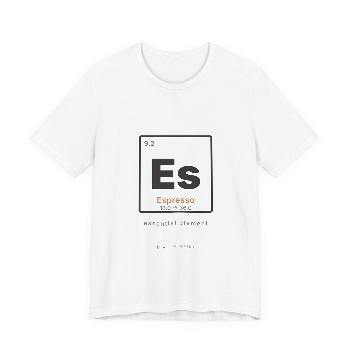 Es Espresso Element Shirt | Periodic Table Coffee Tee for Home Baristas