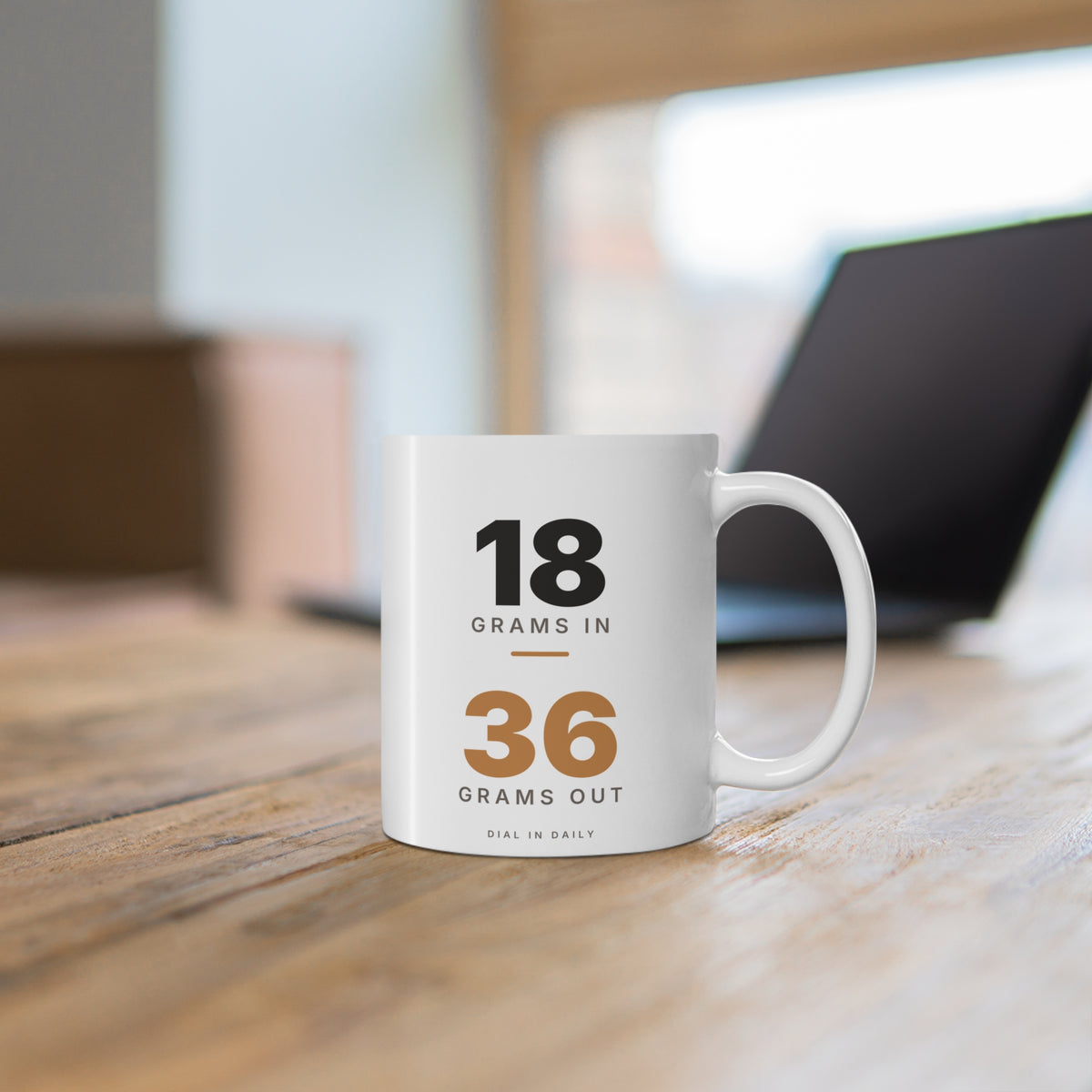 18 In 36 Out Espresso Ratio Mug | 1:2 Brew Ratio Coffee Mug 11oz