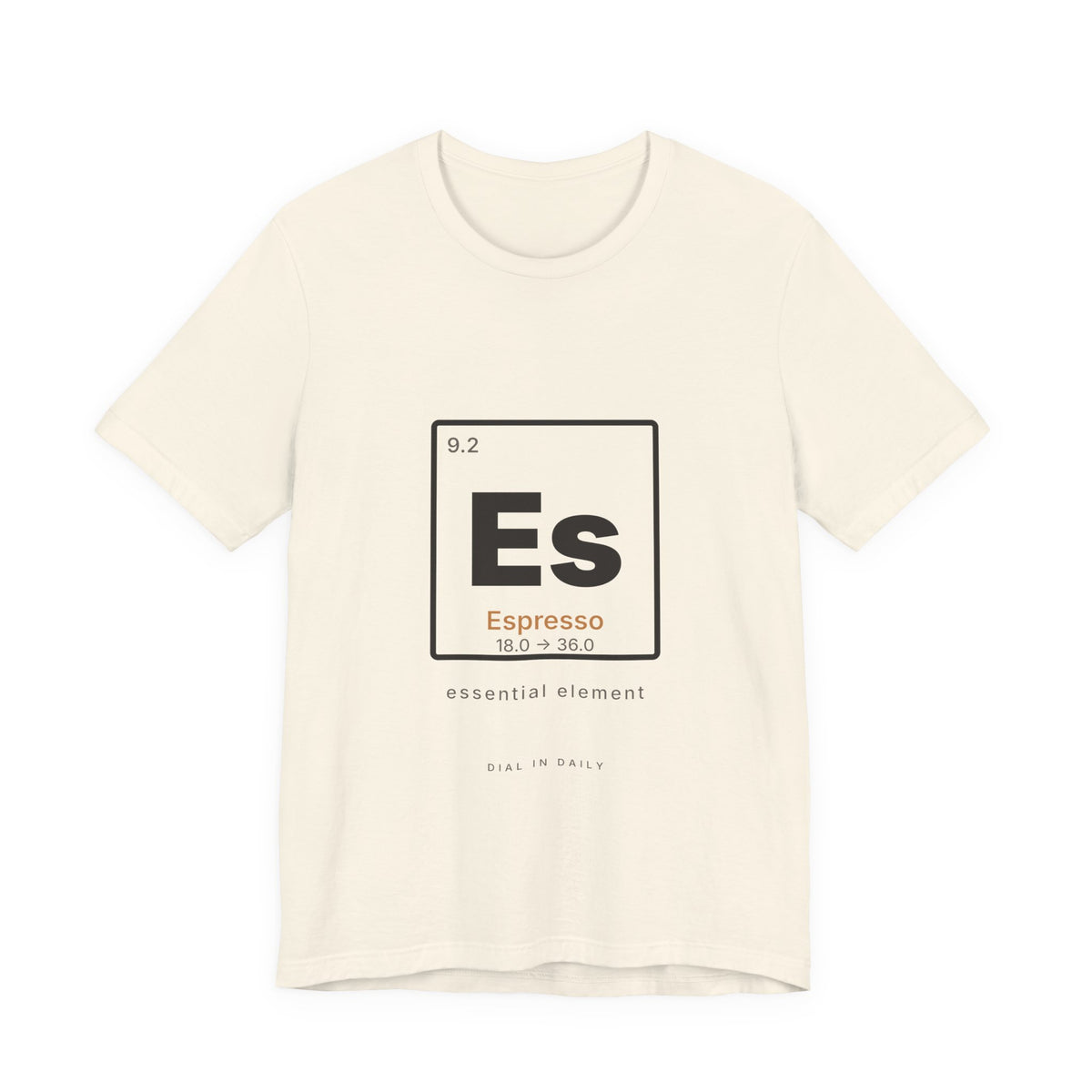 Es Espresso Element Shirt | Periodic Table Coffee Tee for Home Baristas