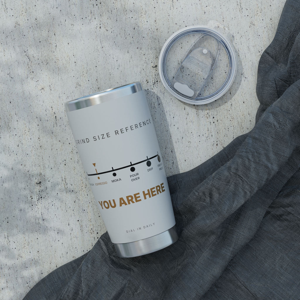 Grind Size Chart Espresso Tumbler | 20oz Insulated Coffee Tumbler