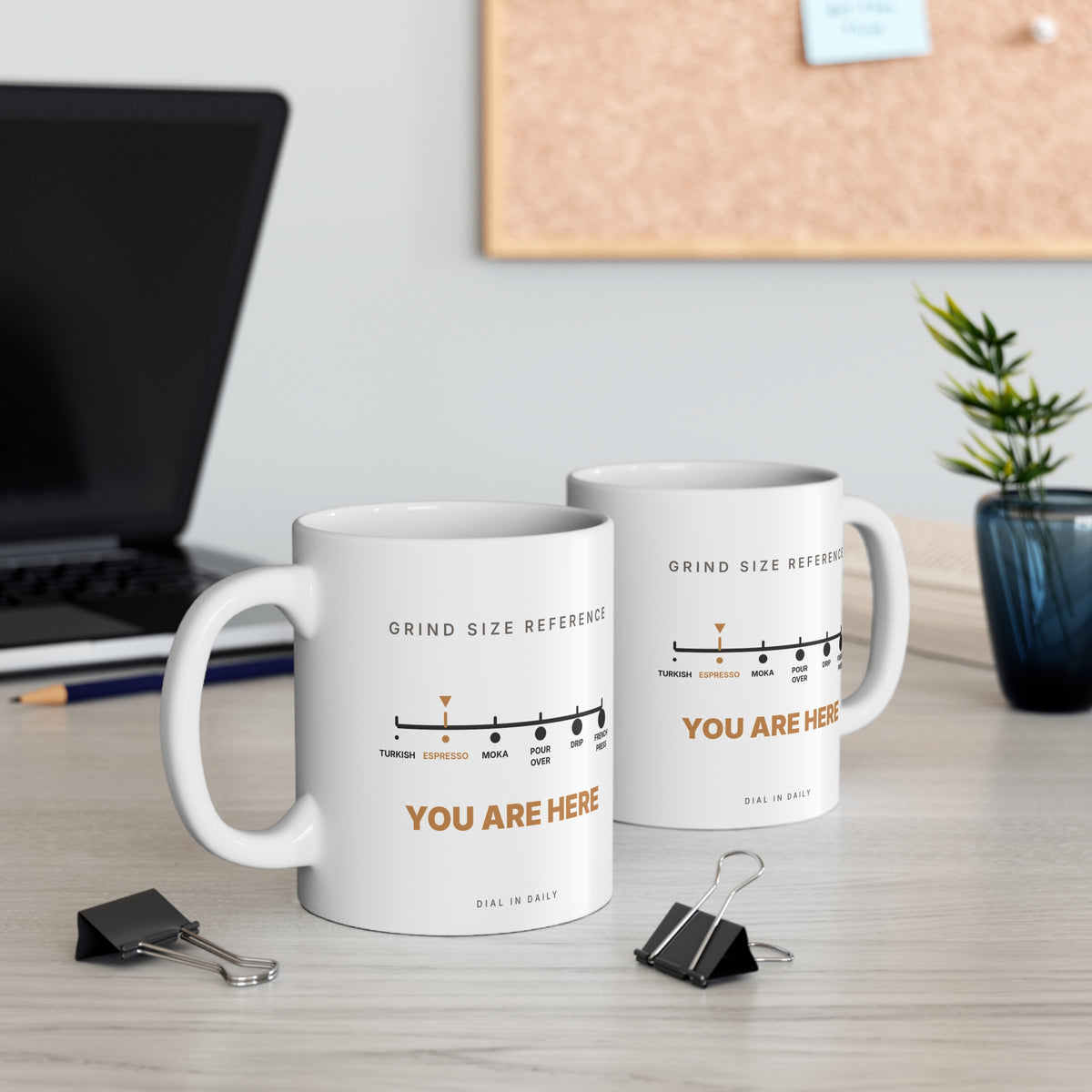 Grind Size Chart Espresso Mug | You Are Here Coffee Grind Scale 11oz