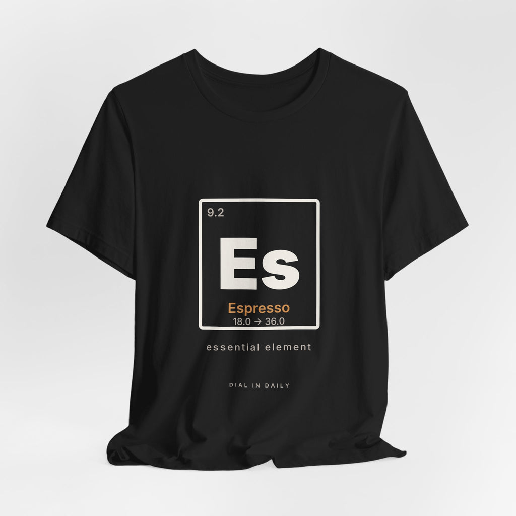Es Espresso Element Shirt | Periodic Table Coffee Tee for Home Baristas