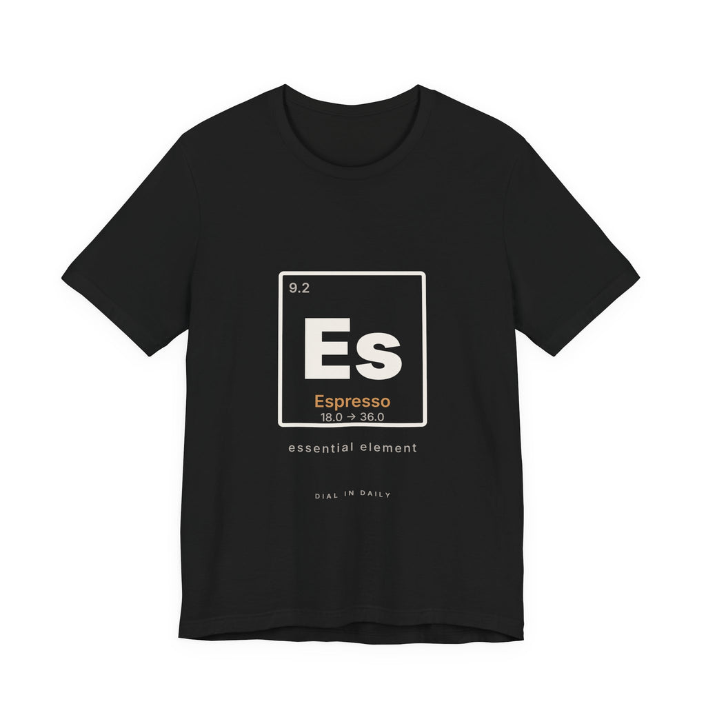 Es Espresso Element Shirt | Periodic Table Coffee Tee for Home Baristas