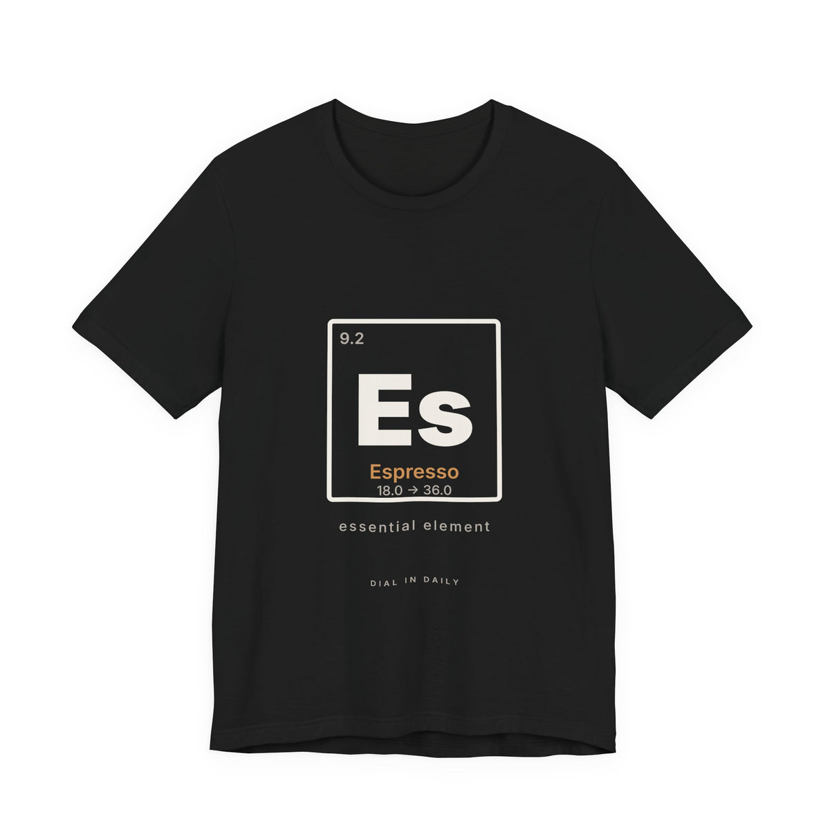 Es Espresso Element Shirt | Periodic Table Coffee Tee for Home Baristas