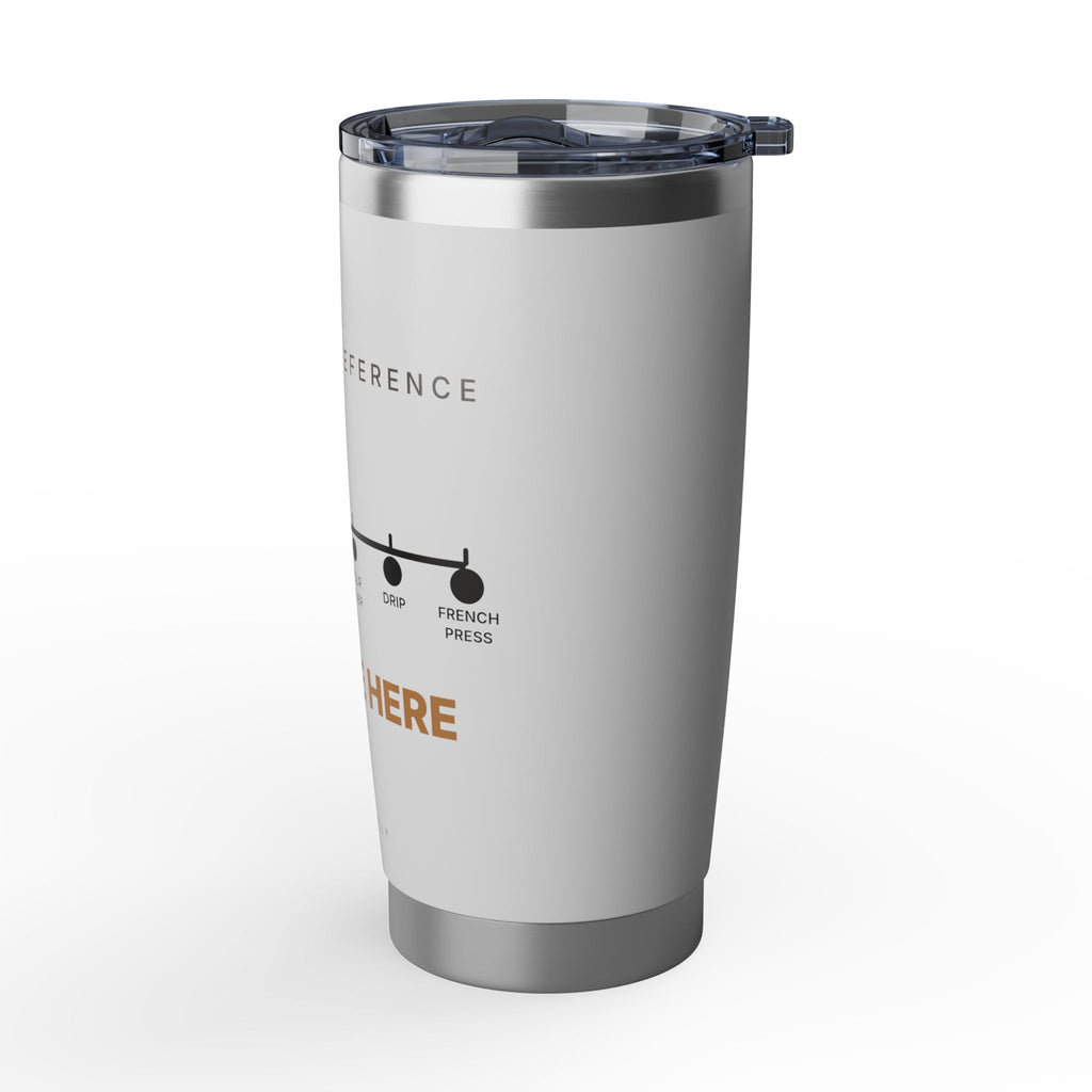 Grind Size Chart Espresso Tumbler | 20oz Insulated Coffee Tumbler