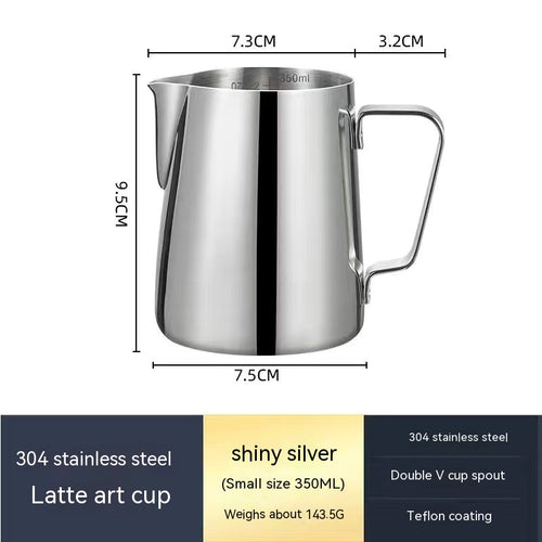 350 ml stainless milk pitcher with dimensions